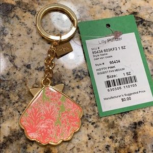 Lilly Pulitzer Key Chain Shell Yeah Biggest Fan